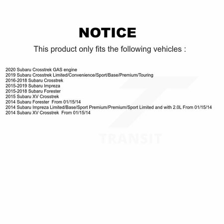 Kugel Front Rear Wheel Bearing & Hub Assembly Kit For Subaru Forester Crosstrek Impreza XV K70-101470